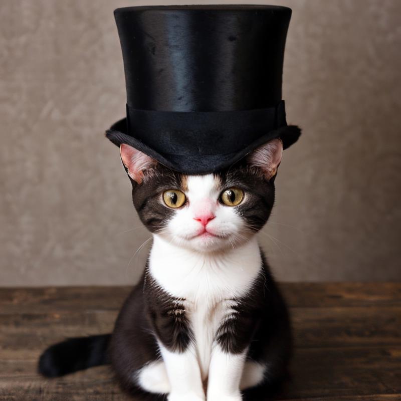 00163-1746467761-cute animal cat with tophat, _lora_TopHatConcept_0.7_.jpg